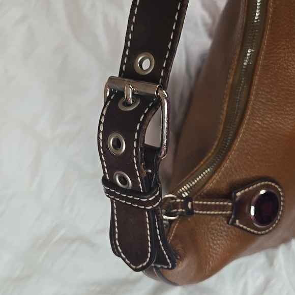 Dooney Burke Tan Leather Hobo Bag - Picture 3 of 9